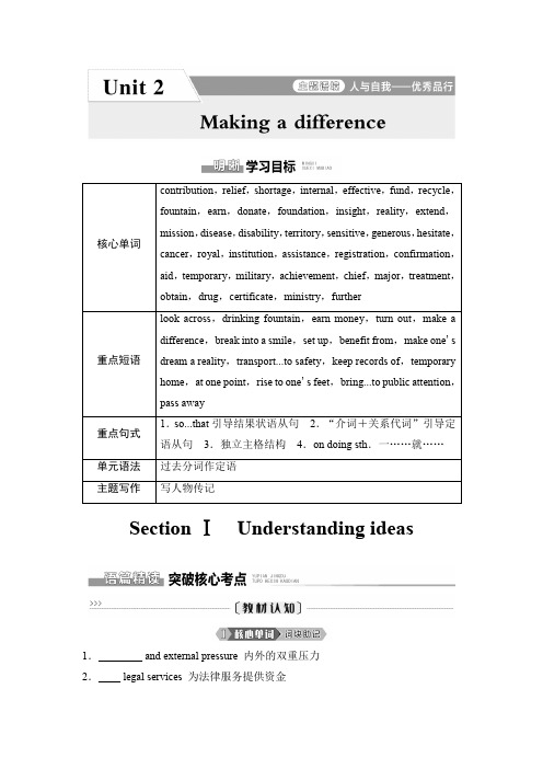 外研版高中英语必修第三册Unit2 Section Ⅰ Understanding ideas讲义