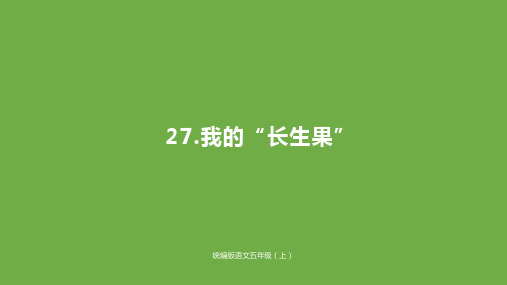 新版五年级上册-27《我的“长生果”》人教(部编版) (共28张PPT)