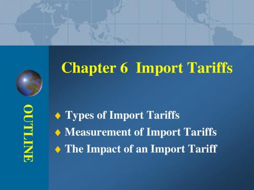 Ch6 Import Tariffs国际贸易