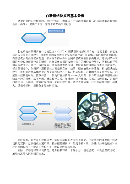 白砂糖结块原因基本分析