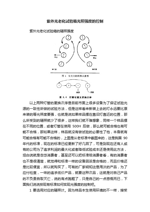 紫外光老化试验箱光照强度的控制