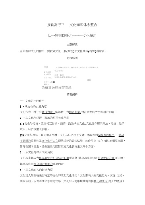 (完整word版)2018届高考政治文化二轮复习知识整合最新版