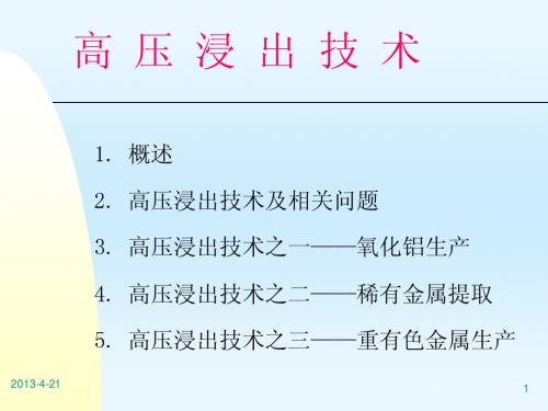 高压浸出技术1 绪论