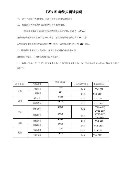 JWA1500卷绕头调试说明V1_0