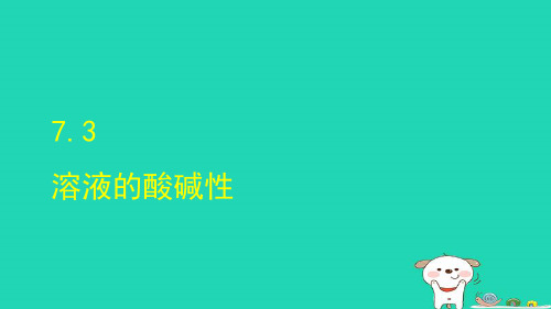 九年级化学下册 第7单元 常见的酸和碱7.3溶液的酸碱性课件 鲁教版