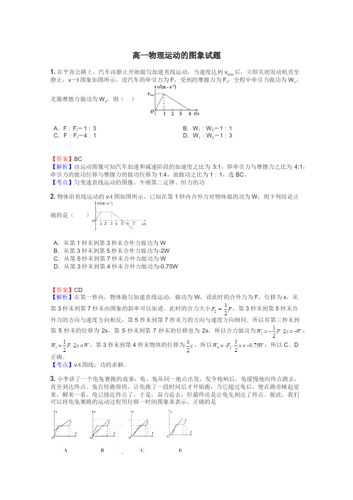 高一物理运动的图象试题
