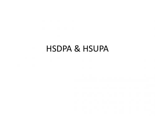 HSDPA & HSUPA