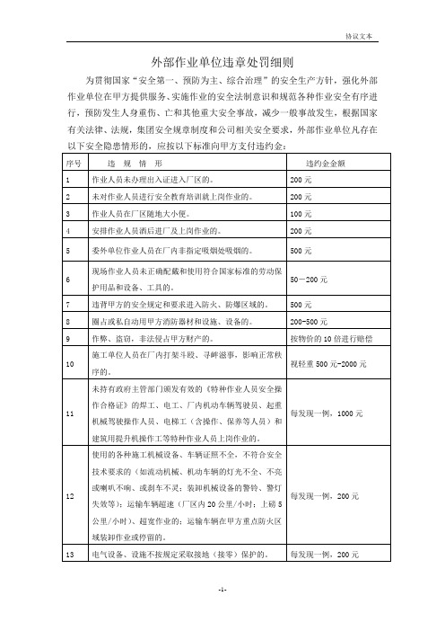 外来单位人员及车辆进厂安全协议及违章处罚细则01