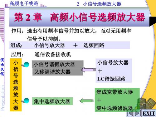 2小信号选频放大器详解