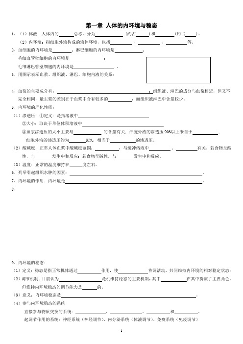 (完整版)高中生物必修三知识点总结