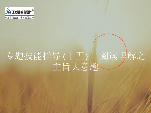2018高考英语一轮复习课件 专题技能指导15 精品