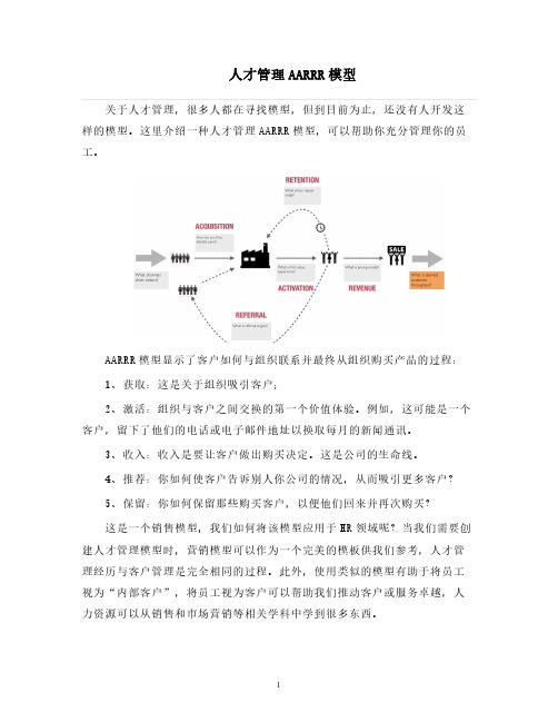 人力资源管理 人才管理AARRR模型