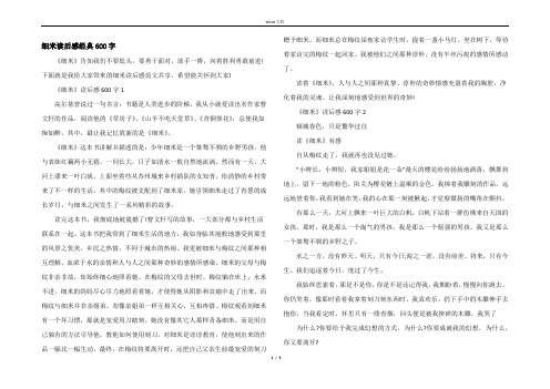 细米读后感经典600字