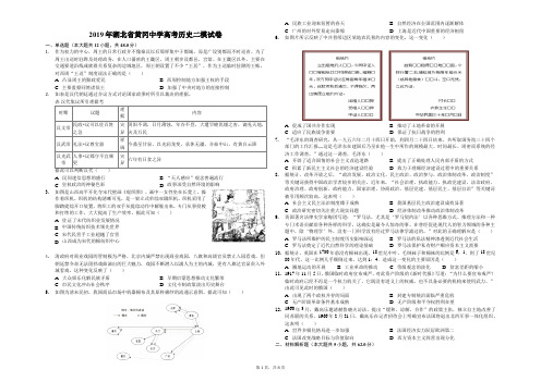 2019年湖北省黄冈中学高考历史二模试卷解析版