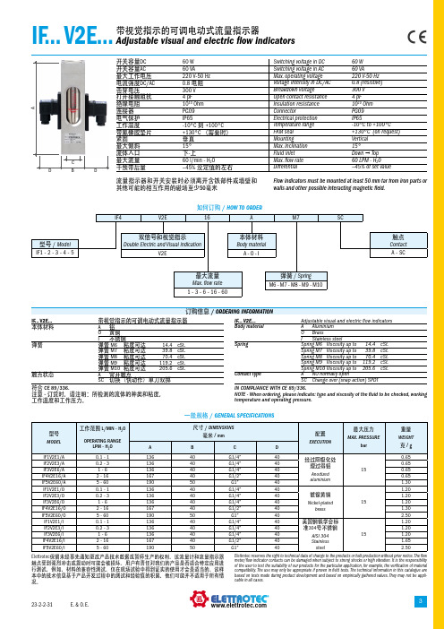 Elettrotec 电动流量计说明书