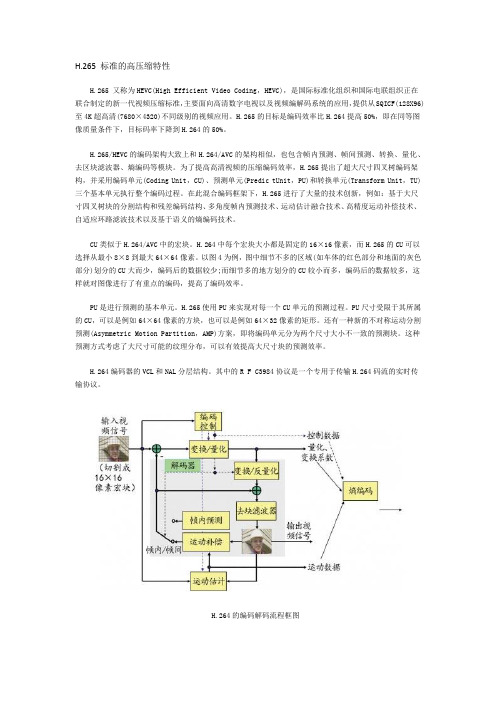 H.265 标准的高压缩特性