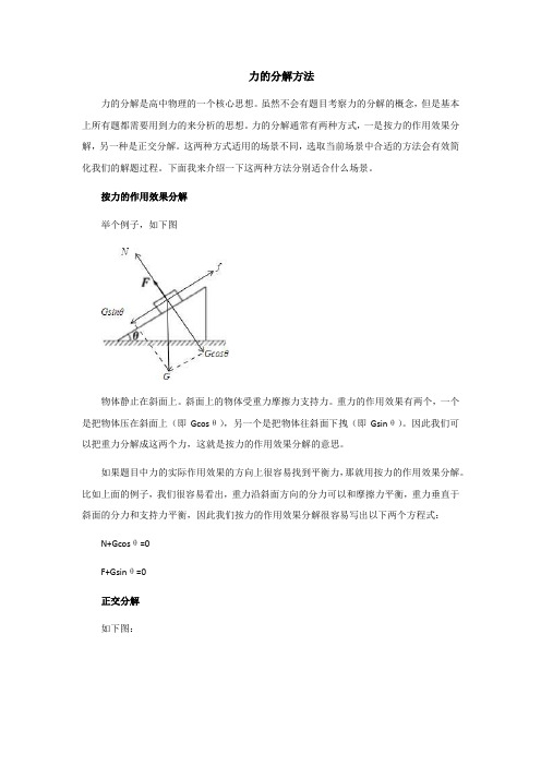 力的分解方法