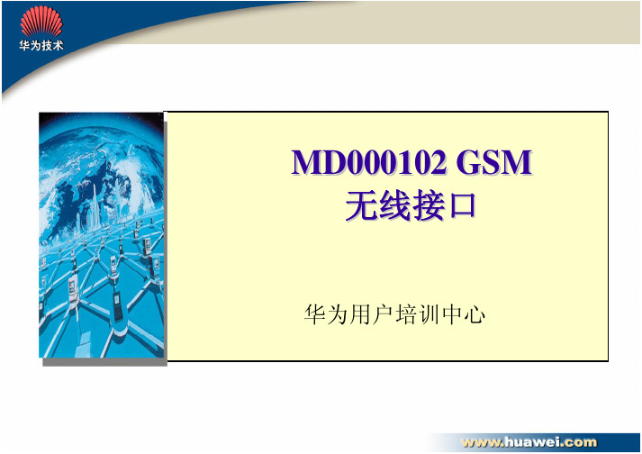 MD000102 GSM无线接口介绍