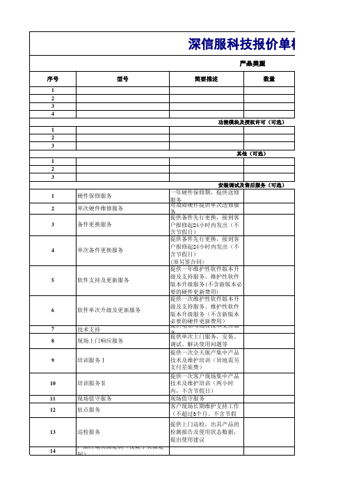 报价单模板