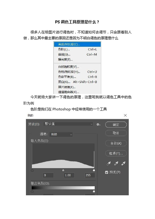 PS调色工具原理是什么？