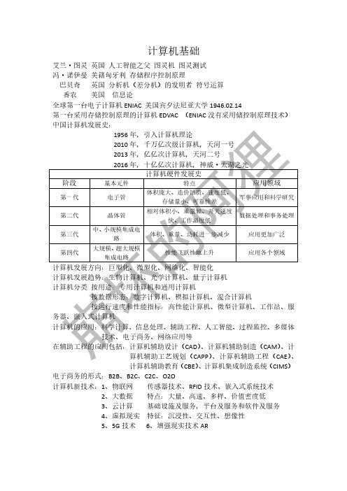 重庆专升本计算机知识点