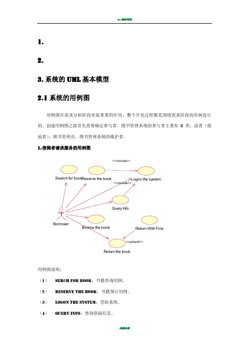 图书馆管理系统的用例图