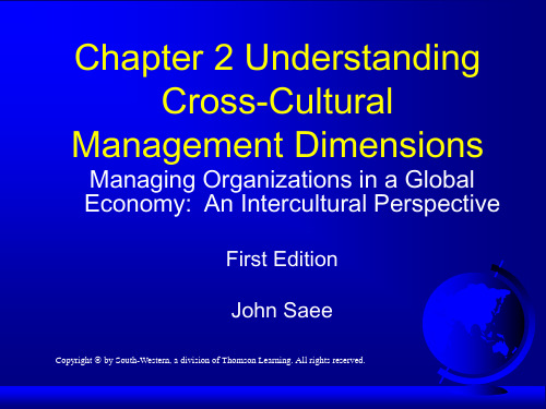 Chapter 2 Understanding Cross-Cultural Management ：2章了解跨文化管理