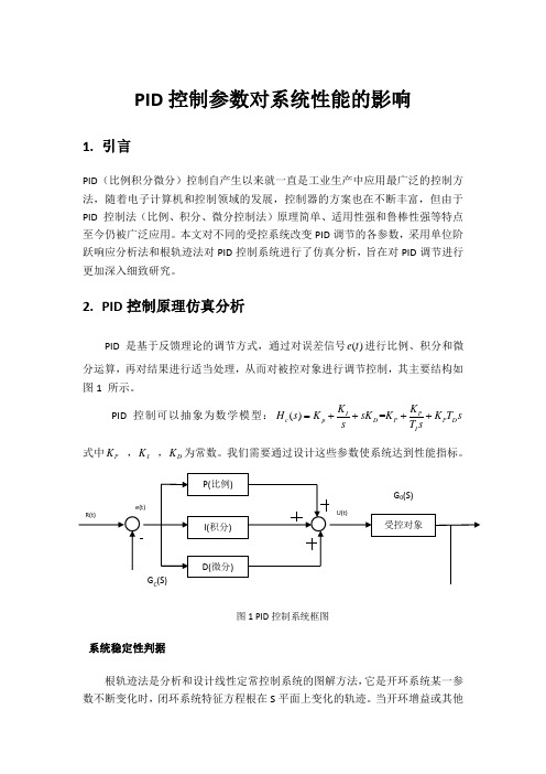 PID控制参数调节对系统性能的影响