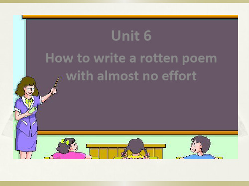 unit6 How to write a poem如何写诗