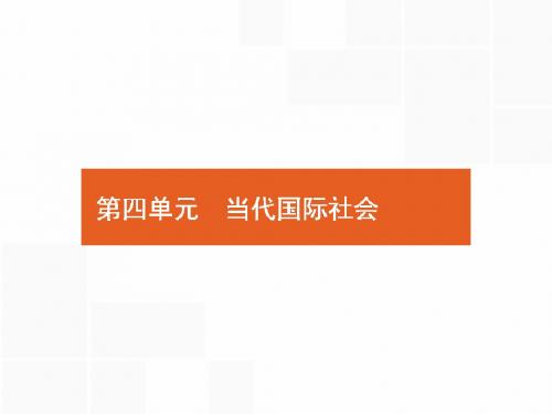 人教版2018高考政治第一轮总复习课件：2.4.8 走近国际社会