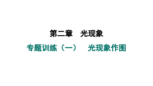 2024-2025学年苏科版物理八年级上册专题训练(一) 光现象作图课件