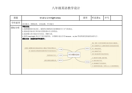 外研版八年级英语上册教案 Module10 Unit1 (1)