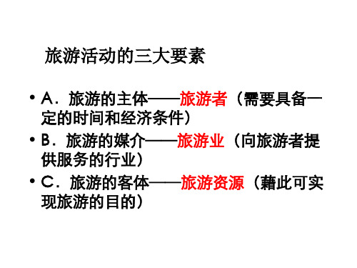 旅游地理：2.1旅游资源的分类与特性