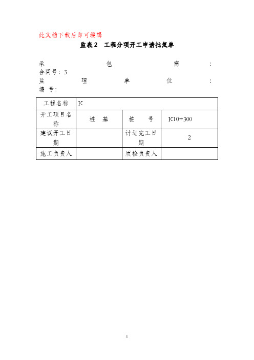 桩基开工报告(完整资料).doc