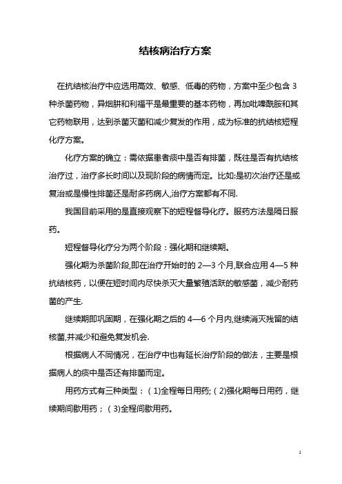 结核病治疗方案27604