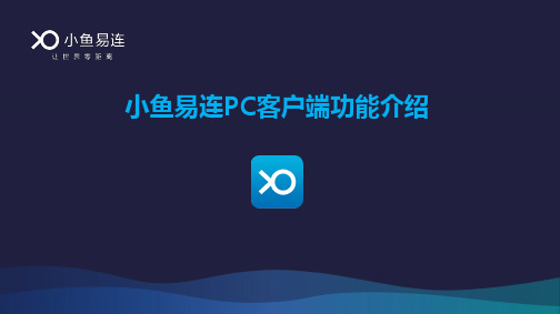 小鱼易连PC客户端功能介绍