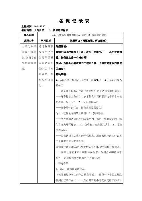 人与自然：3、认识环保标志