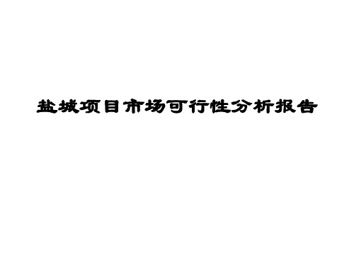 盐城房地产项目市场报告