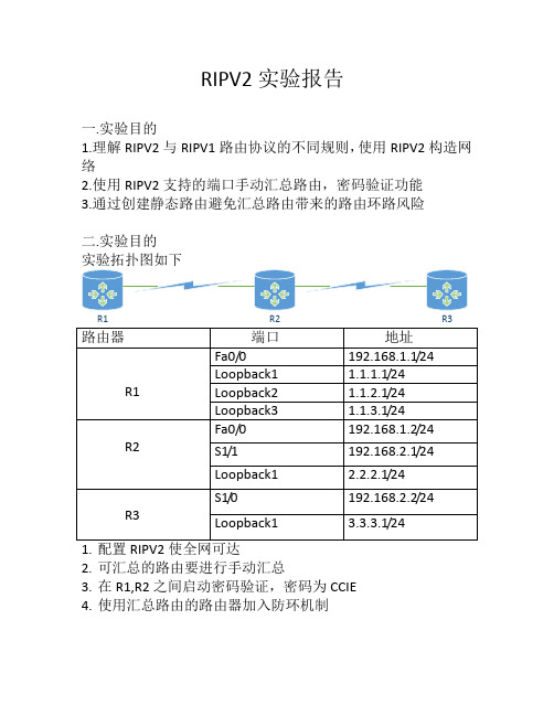 RIPV2实验报告