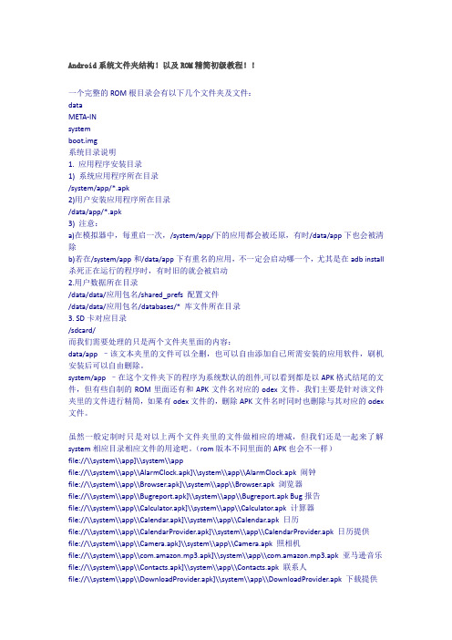 Android系统文件夹结构及ROM精简初级教程