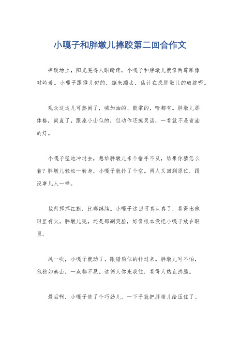 小嘎子和胖墩儿摔跤第二回合作文