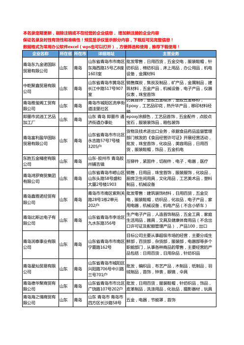 新版山东省五金首饰工商企业公司商家名录名单联系方式大全63家