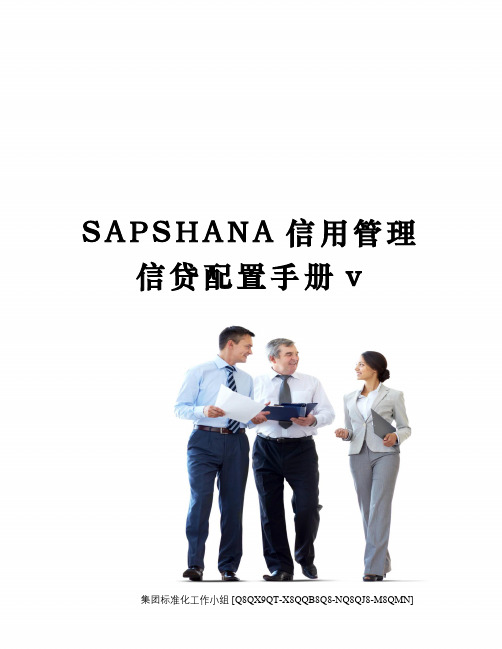 SAPSHANA信用管理信贷配置手册v