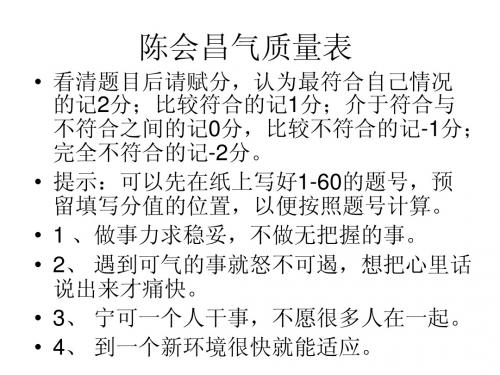 陈会昌气质量表