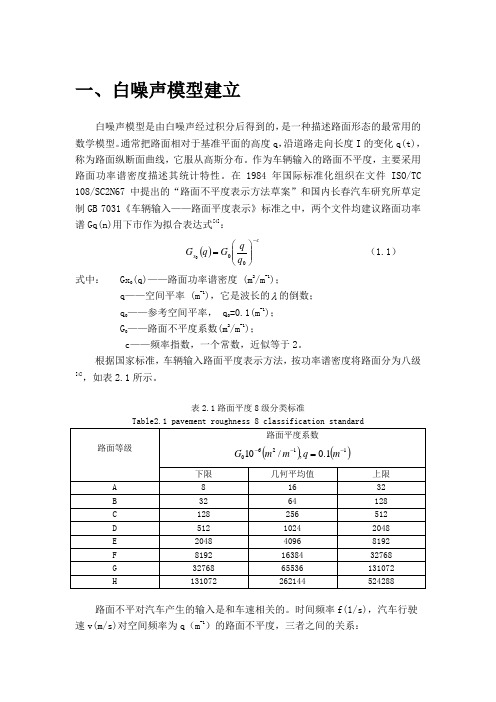 白噪声模型的建立