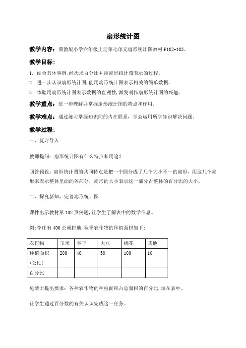 冀教版小学数学六年级上册7.1扇形统计图word教案(6)