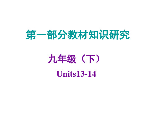 九年级(全)Units13-14