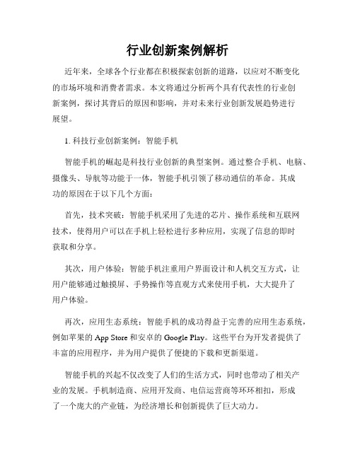 行业创新案例解析