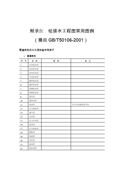 给排水施工图例