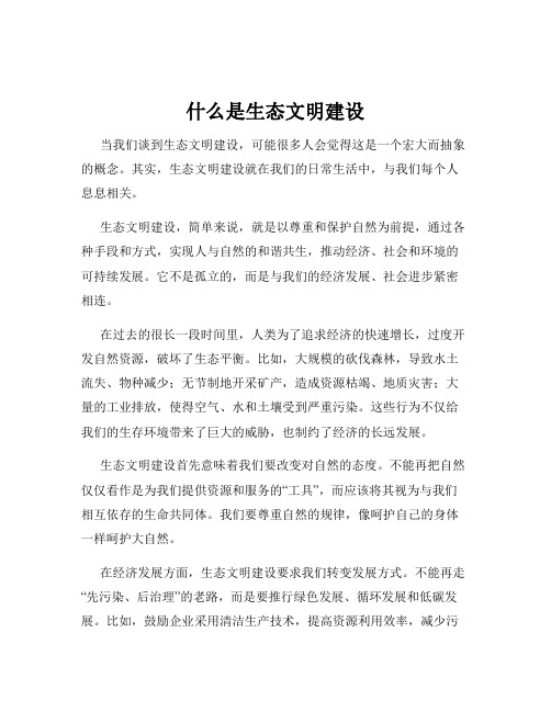 什么是生态文明建设